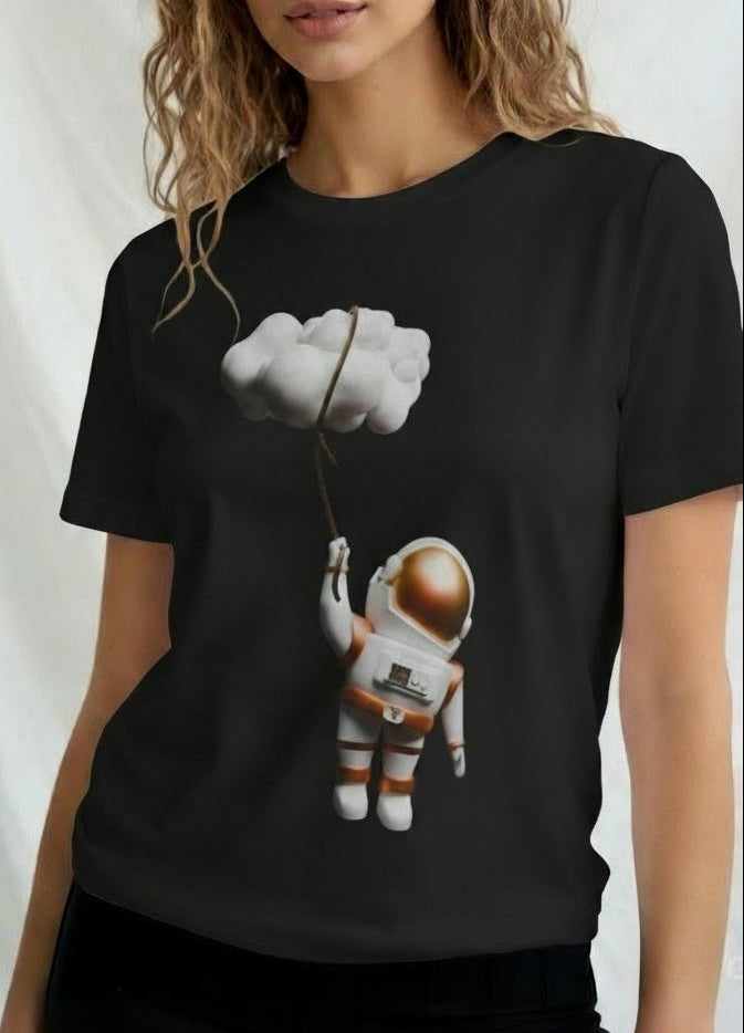Space Man Floating Logo Supima Cotton Tee