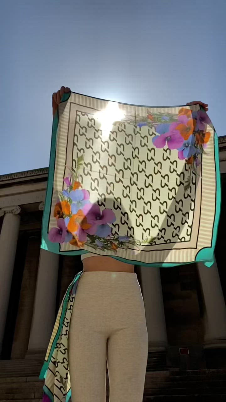 Silk Floret Ramaligram Scarf