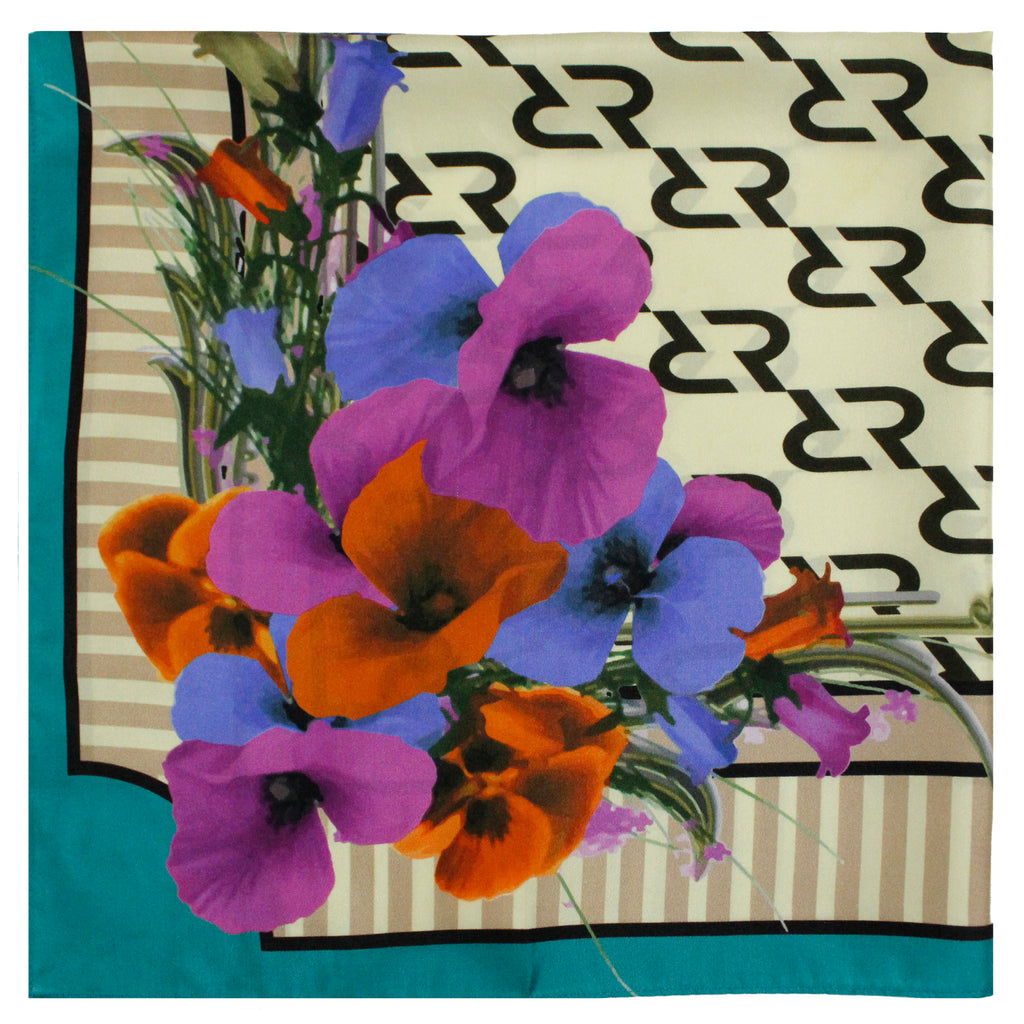 Silk Central Lotus Ramaligram  Scarf