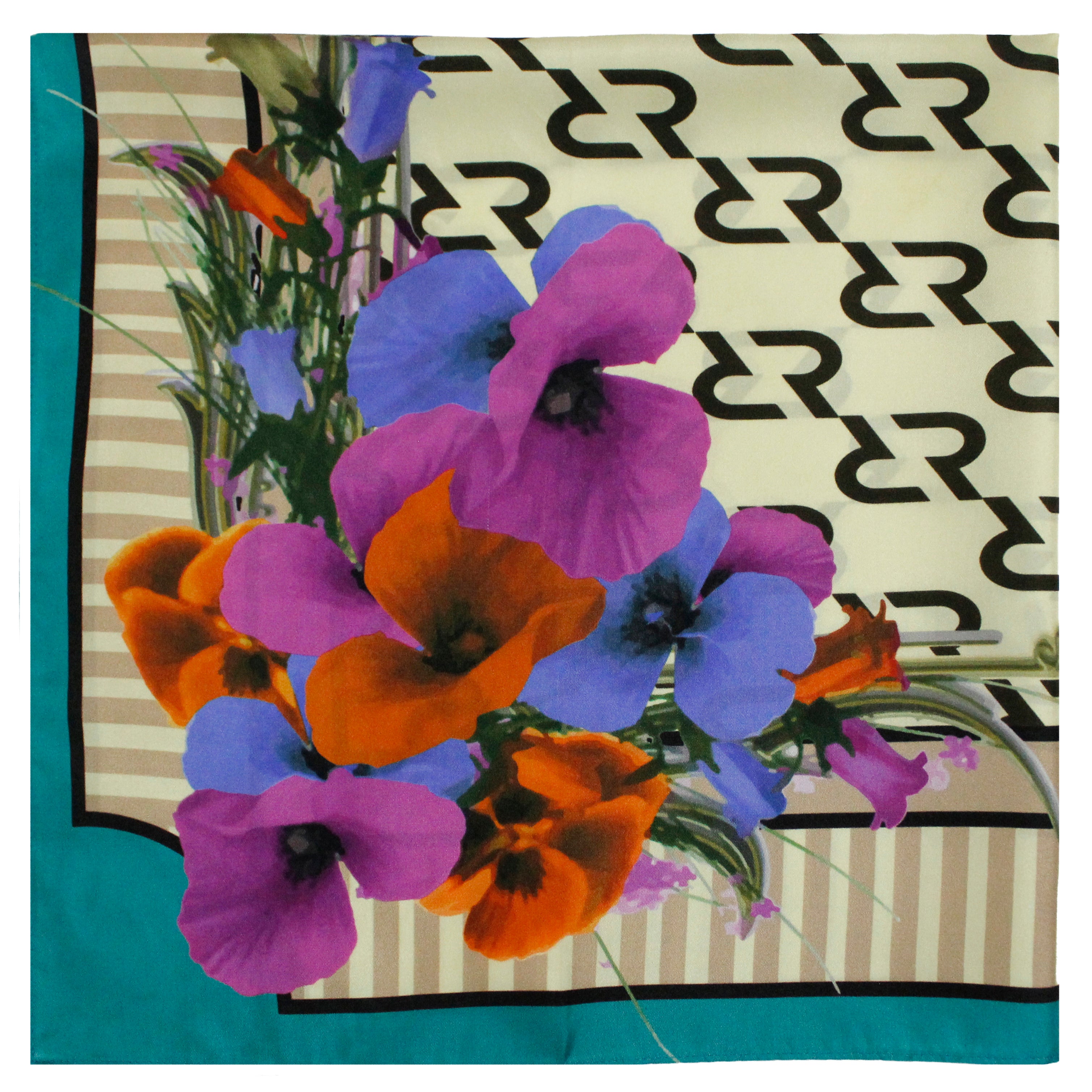 Silk Central Lotus Ramaligram  Scarf