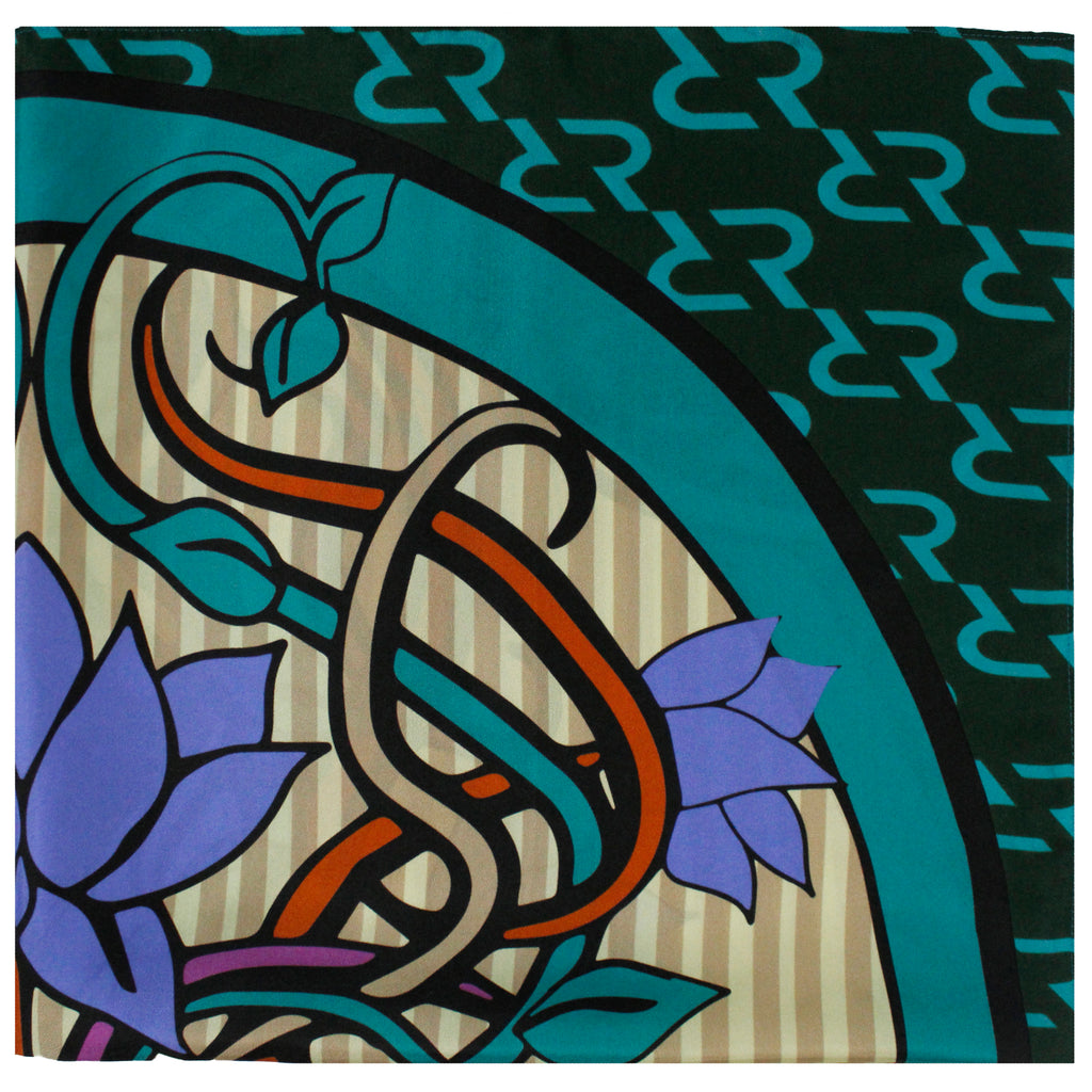 Silk Central Lotus Ramaligram  Scarf