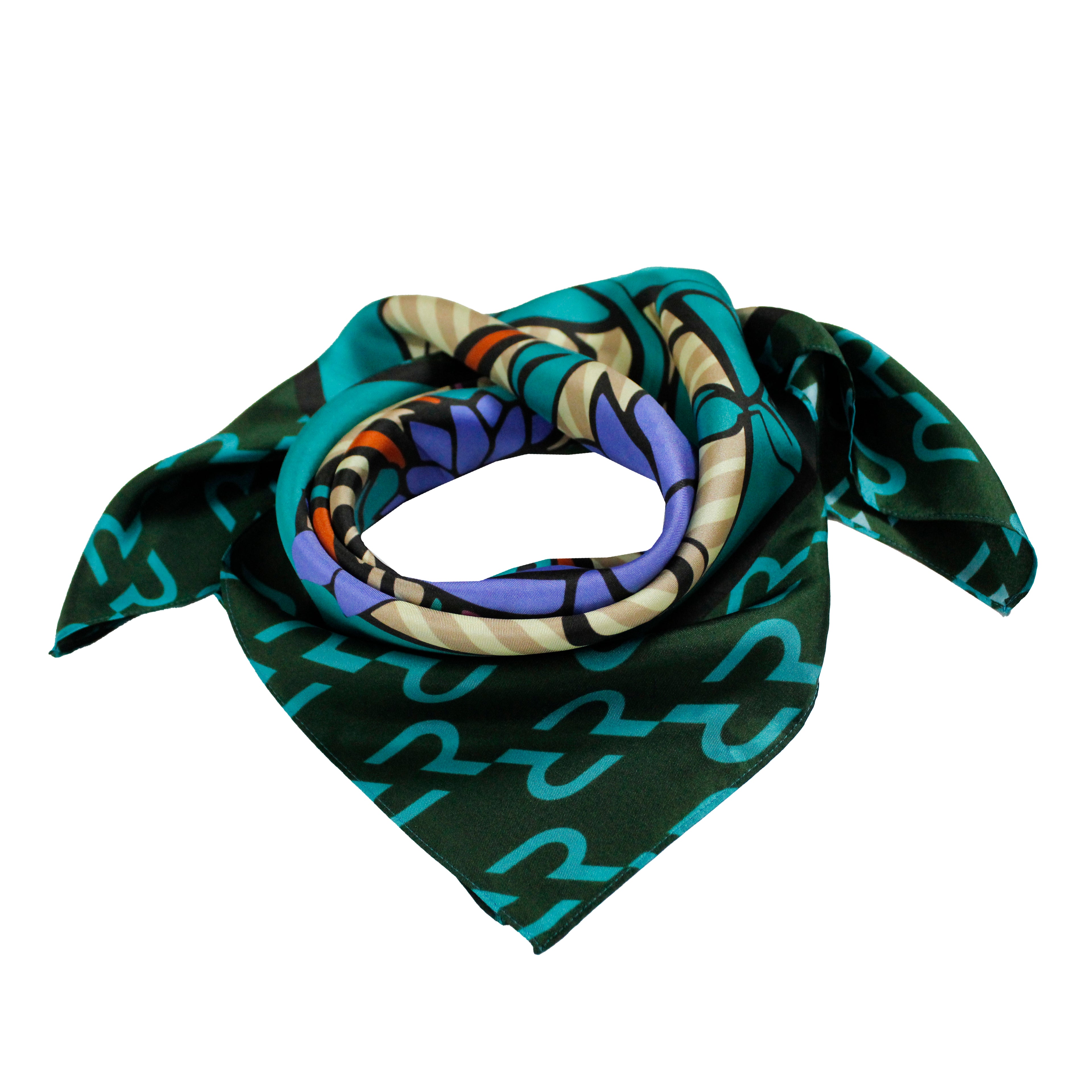 Silk Central Lotus Ramaligram  Scarf