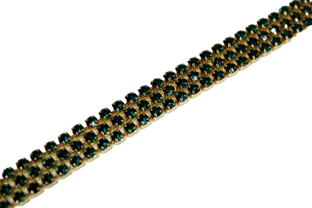 Liquid gold Swarovski hair gems